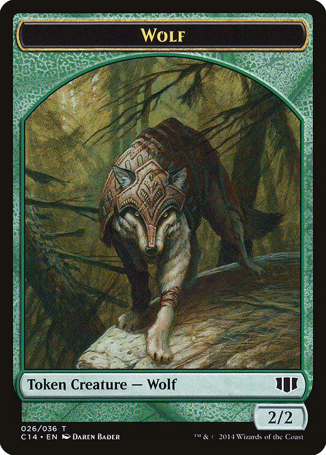 Treefolk // Wolf Double-Sided Token [Commander 2014 Tokens] | Gear Gaming Fayetteville