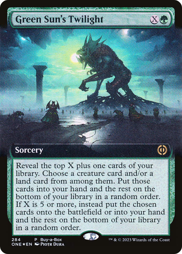 Green Sun's Twilight (Buy-A-Box) (Extended Art) [Phyrexia: All Will Be One] | Gear Gaming Fayetteville