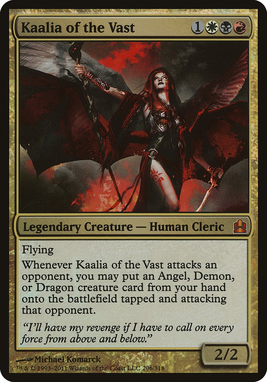 Kaalia of the Vast (Oversized) [Commander 2011 Oversized] | Gear Gaming Fayetteville