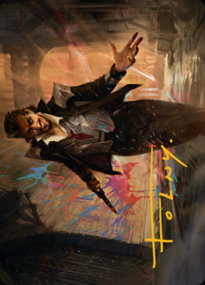 Anhelo, the Painter Art Card (Gold-Stamped Signature) [Streets of New Capenna Art Series] | Gear Gaming Fayetteville