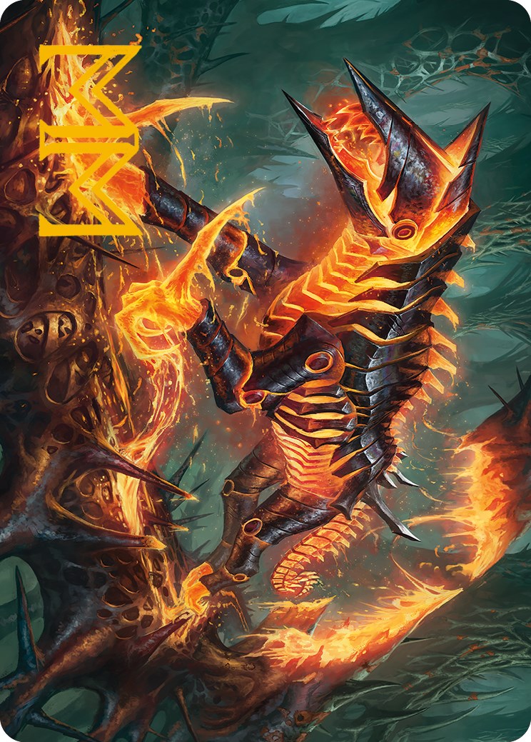 Kuldotha Cackler Art Card (Gold-Stamped Signature) [Phyrexia: All Will Be One Art Series] | Gear Gaming Fayetteville