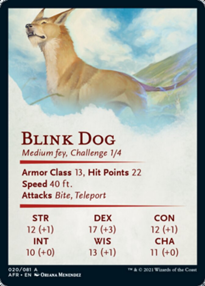 Blink Dog Art Card [Dungeons & Dragons: Adventures in the Forgotten Realms Art Series] | Gear Gaming Fayetteville