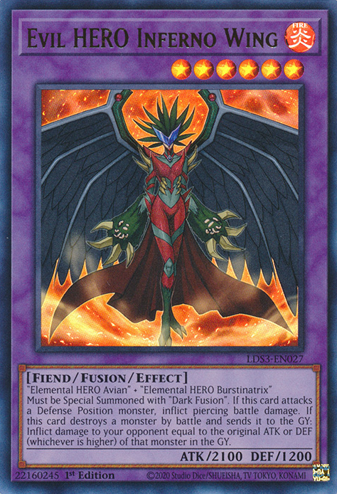 Evil HERO Inferno Wing [LDS3-EN027] Ultra Rare | Gear Gaming Fayetteville