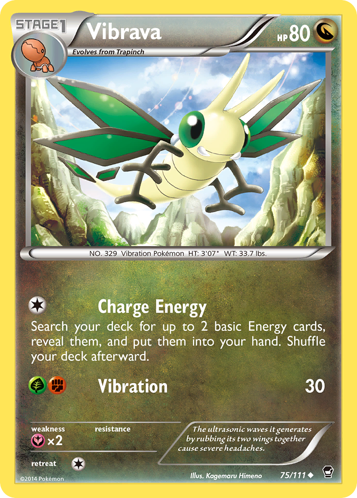 Vibrava (75/111) [XY: Furious Fists] | Gear Gaming Fayetteville