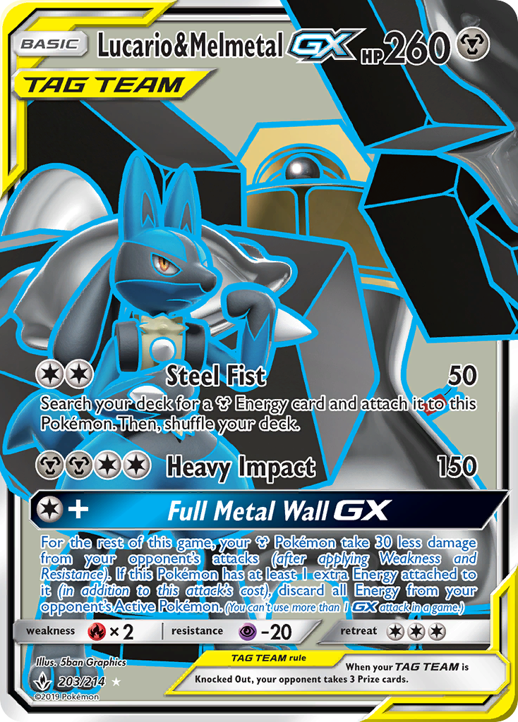 Lucario & Melmetal GX (203/214) [Sun & Moon: Unbroken Bonds] | Gear Gaming Fayetteville