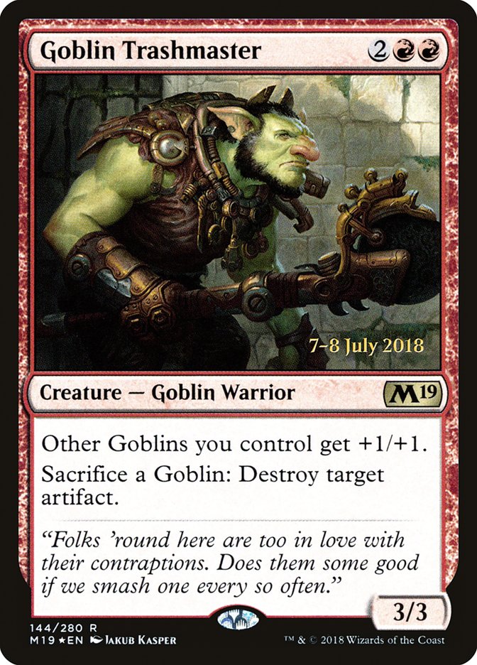 Goblin Trashmaster [Core Set 2019 Prerelease Promos] | Gear Gaming Fayetteville