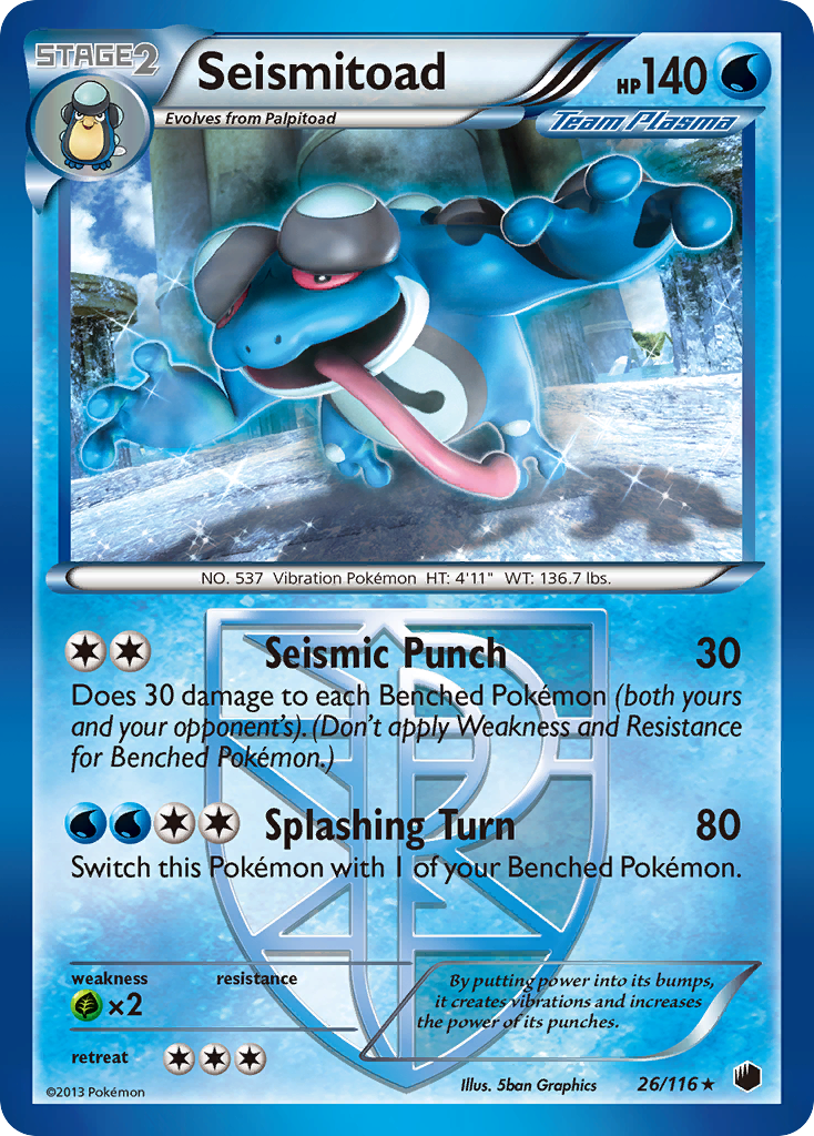 Seismitoad (26/116) [Black & White: Plasma Freeze] | Gear Gaming Fayetteville