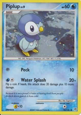 Piplup (93/130) (Cosmos Holo) [Diamond & Pearl: Base Set] | Gear Gaming Fayetteville