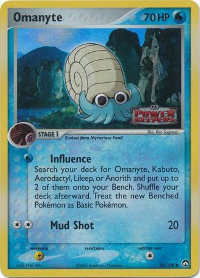 Omanyte (56/108) (Stamped) [EX: Power Keepers] | Gear Gaming Fayetteville