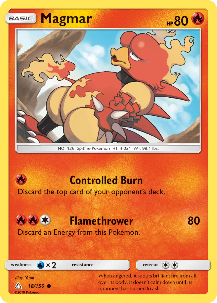 Magmar (18/156) [Sun & Moon: Ultra Prism] | Gear Gaming Fayetteville