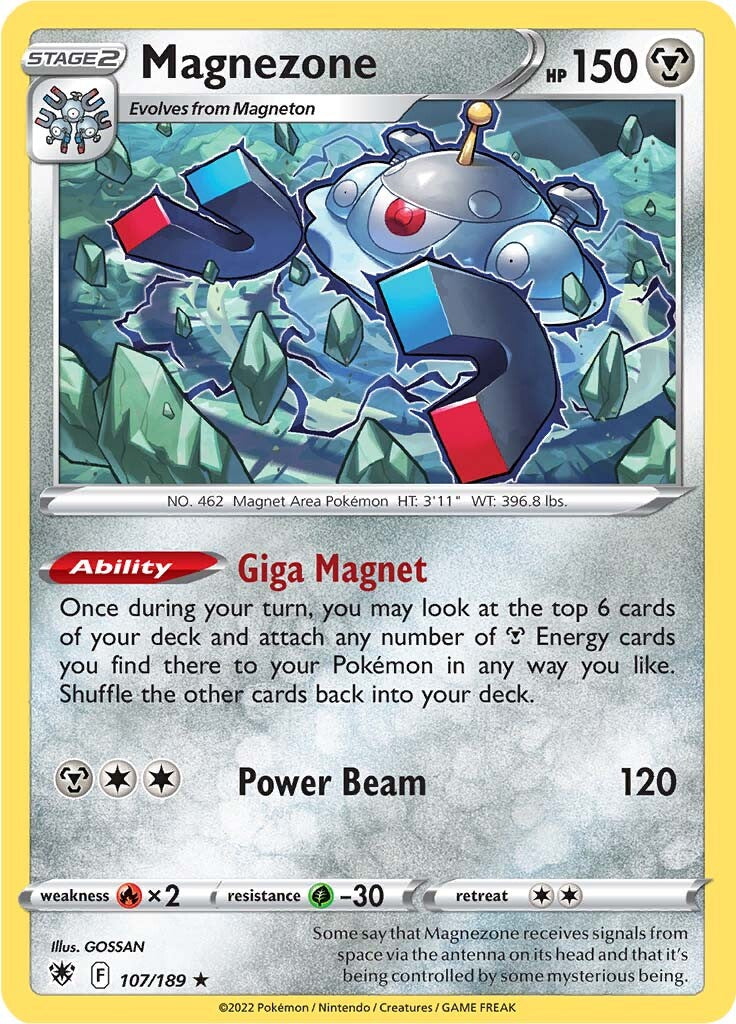 Magnezone (107/189) (Theme Deck Exclusive) [Sword & Shield: Astral Radiance] | Gear Gaming Fayetteville