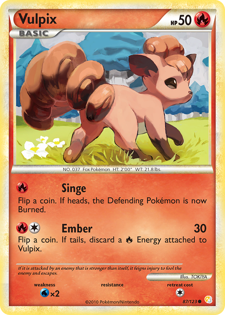 Vulpix (87/123) [HeartGold & SoulSilver: Base Set] | Gear Gaming Fayetteville