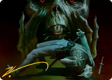 Power Word Kill Art Card (Gold-Stamped Signature) [Dungeons & Dragons: Adventures in the Forgotten Realms Art Series] | Gear Gaming Fayetteville