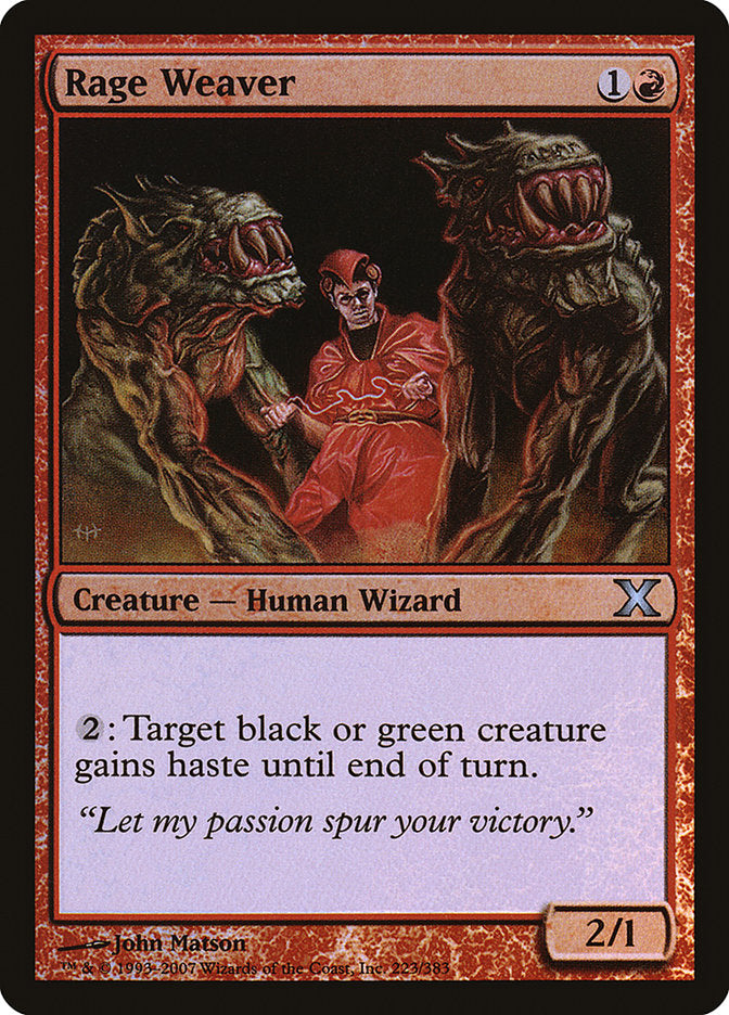 Rage Weaver (Premium Foil) [Tenth Edition] | Gear Gaming Fayetteville