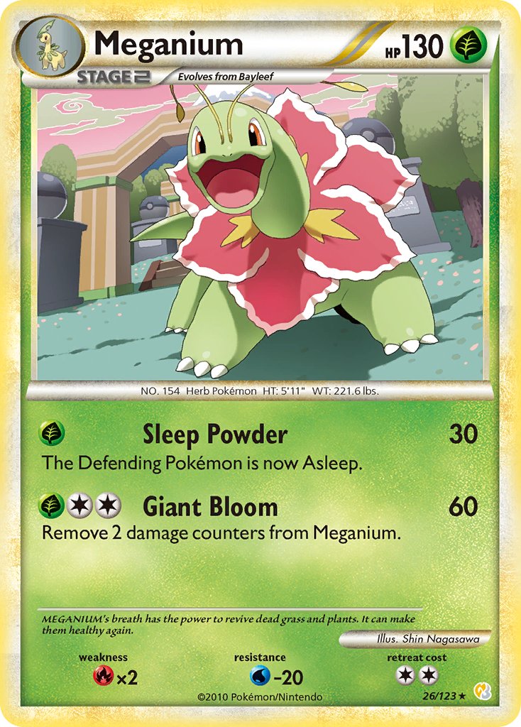 Meganium (26/123) (Theme Deck Exclusive) [HeartGold & SoulSilver: Base Set] | Gear Gaming Fayetteville