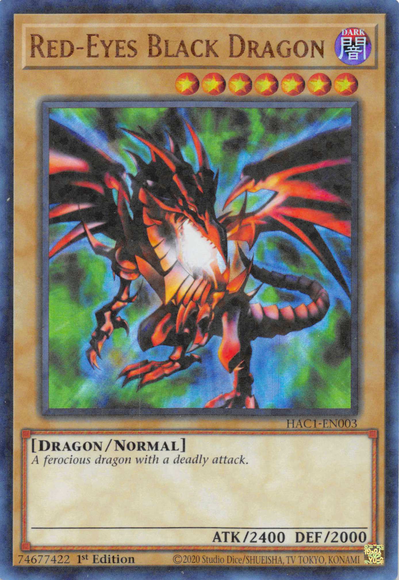 Red-Eyes Black Dragon (Duel Terminal) [HAC1-EN003] Parallel Rare | Gear Gaming Fayetteville