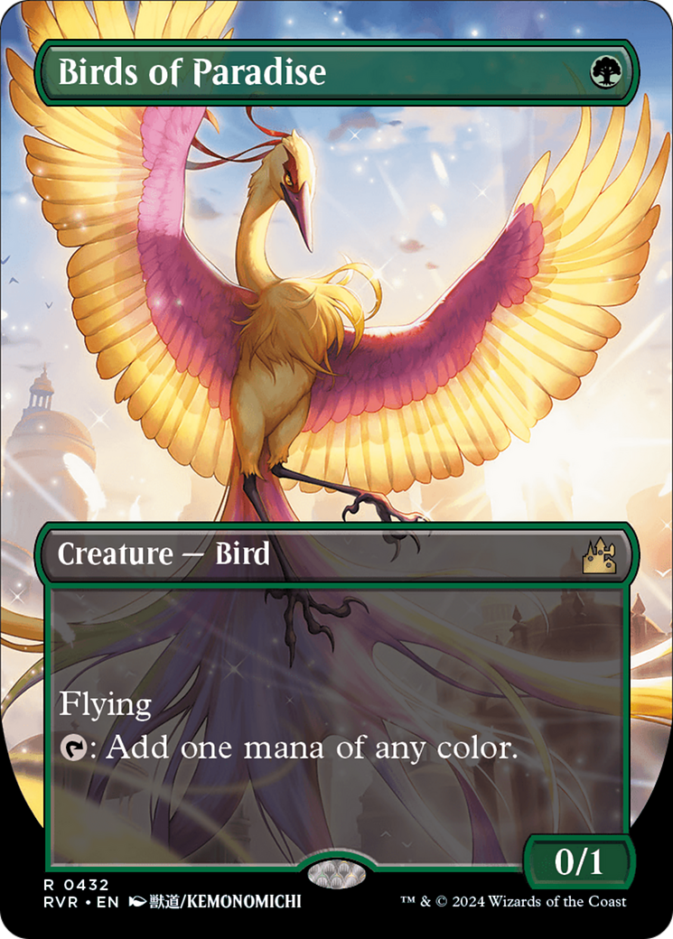 Birds of Paradise (Anime Borderless) [Ravnica Remastered] | Gear Gaming Fayetteville