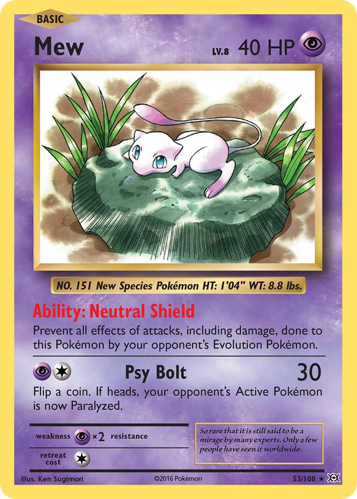 Mew (53/108) (Theme Deck Exclusive) [XY: Evolutions] | Gear Gaming Fayetteville