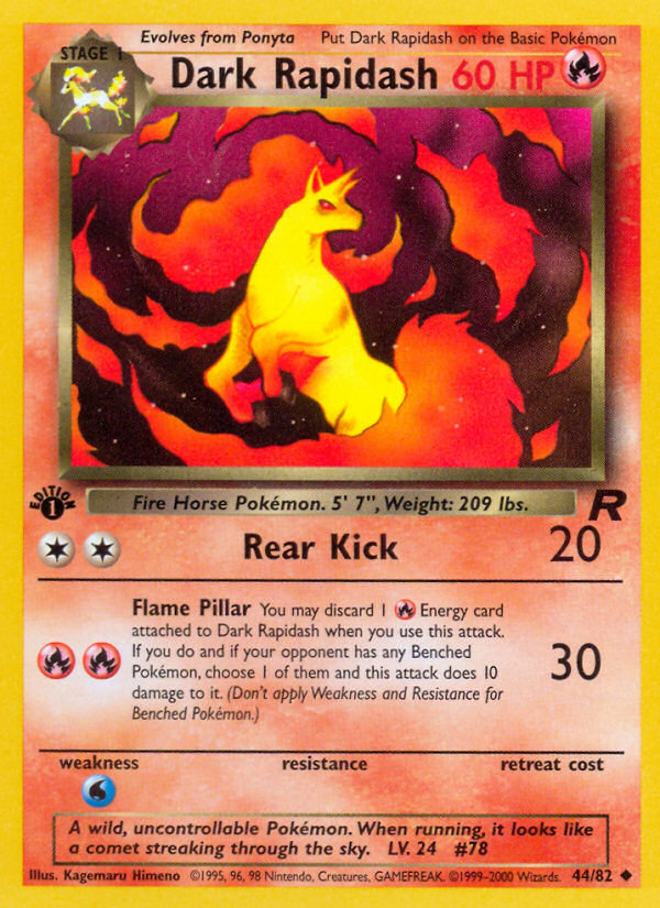 Dark Rapidash (44/82) [Team Rocket 1st Edition] | Gear Gaming Fayetteville