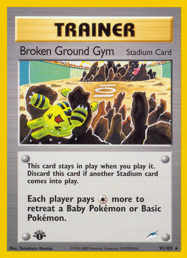 Broken Ground Gym (92/105) [Neo Destiny 1st Edition] | Gear Gaming Fayetteville