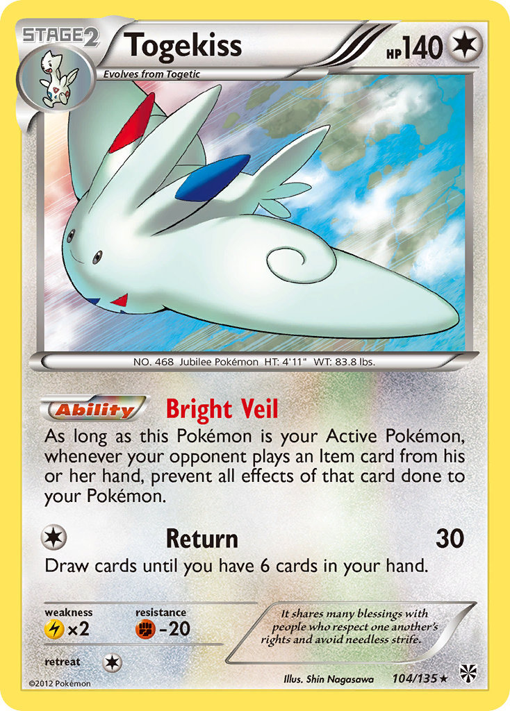 Togekiss (104/135) [Black & White: Plasma Storm] | Gear Gaming Fayetteville