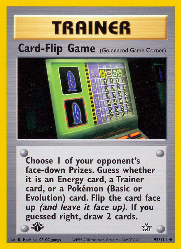 Card-Flip Game (92/111) [Neo Genesis 1st Edition] | Gear Gaming Fayetteville