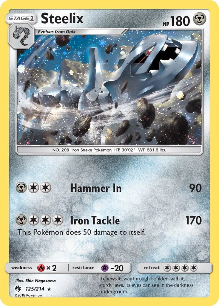 Steelix (125/214) (Cosmos Holo) [Sun & Moon: Lost Thunder] | Gear Gaming Fayetteville