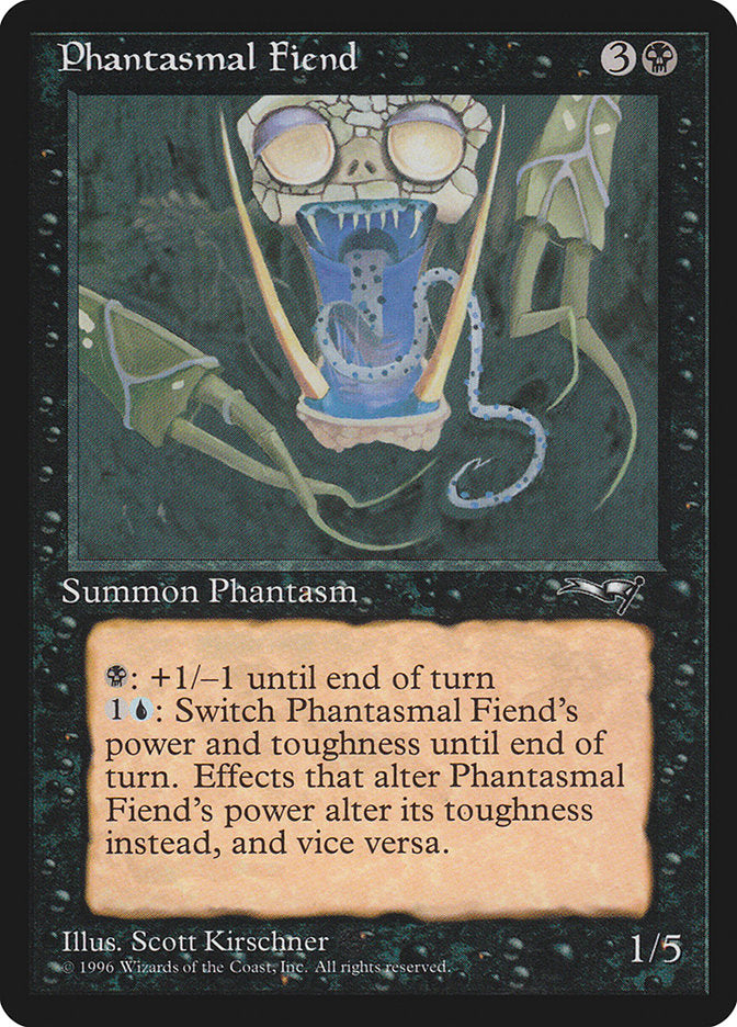 Phantasmal Fiend (Dark Green Background) [Alliances] | Gear Gaming Fayetteville