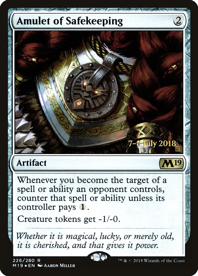 Amulet of Safekeeping [Core Set 2019 Prerelease Promos] | Gear Gaming Fayetteville