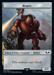 Astartes Warrior // Robot Double-Sided Token (Surge Foil) [Warhammer 40,000 Tokens] | Gear Gaming Fayetteville