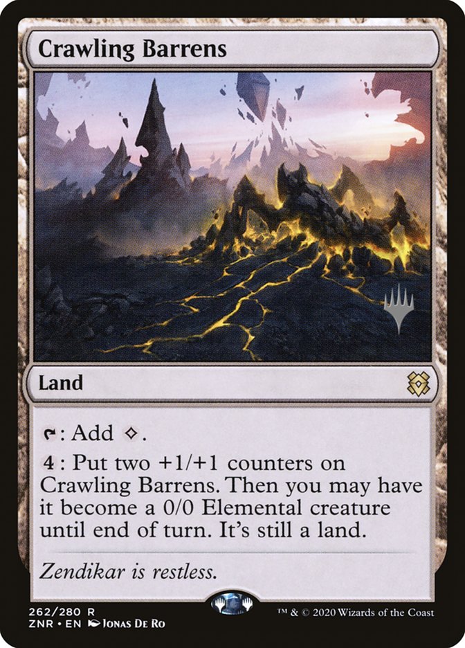 Crawling Barrens (Promo Pack) [Zendikar Rising Promos] | Gear Gaming Fayetteville