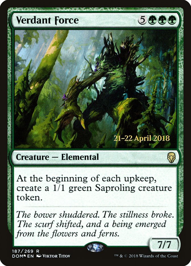 Verdant Force [Dominaria Prerelease Promos] | Gear Gaming Fayetteville