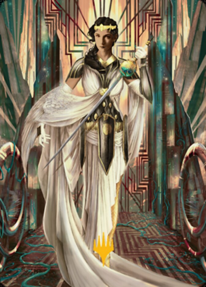 Elspeth Resplendent 2 Art Card (Gold-Stamped Signature) [Streets of New Capenna Art Series] | Gear Gaming Fayetteville