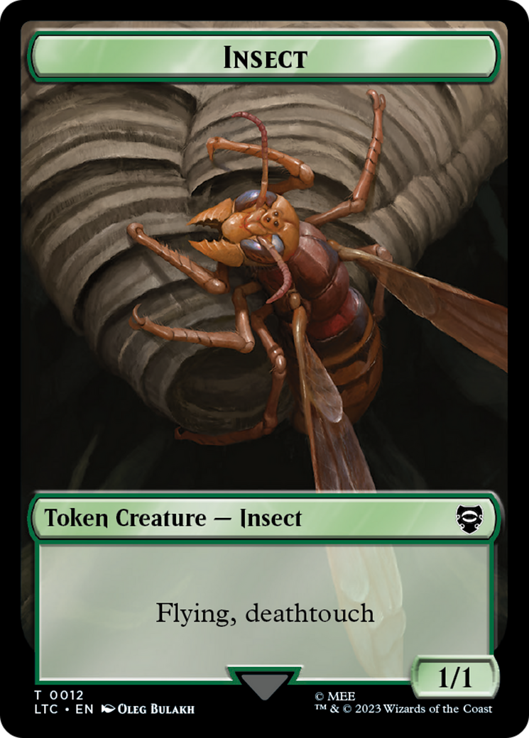 Elf Warrior // Insect Double Sided Token [The Lord of the Rings: Tales of Middle-Earth Commander Tokens] | Gear Gaming Fayetteville