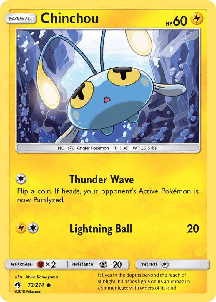 Chinchou (73/214) [Sun & Moon: Lost Thunder] | Gear Gaming Fayetteville