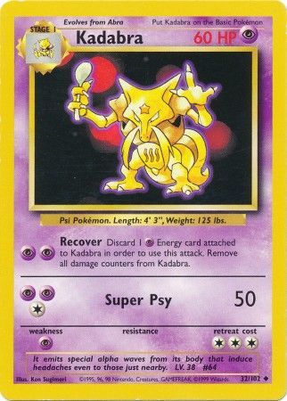 Kadabra (32/102) [Base Set Unlimited] | Gear Gaming Fayetteville