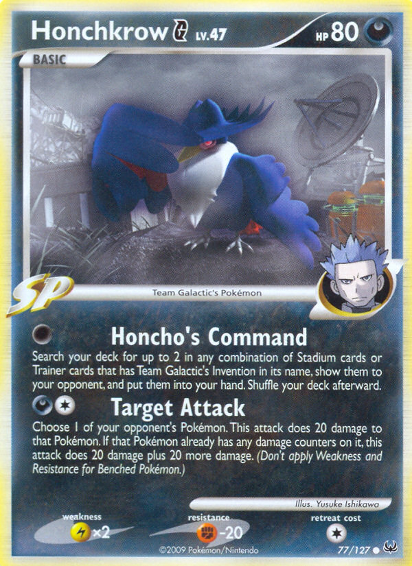 Honchkrow G (77/127) [Platinum: Base Set] | Gear Gaming Fayetteville
