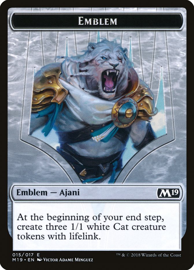 Ajani, Adversary of Tyrants Emblem [Core Set 2019 Tokens] | Gear Gaming Fayetteville