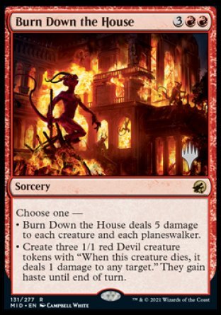 Burn Down the House (Promo Pack) [Innistrad: Midnight Hunt Promos] | Gear Gaming Fayetteville