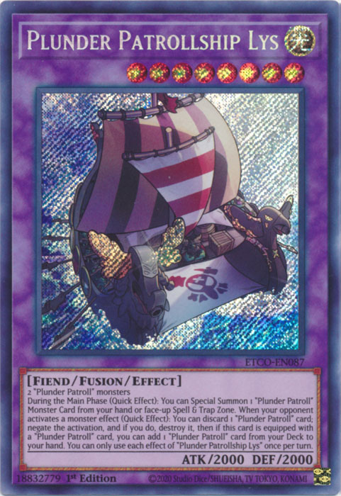 Plunder Patrollship Lys [ETCO-EN087] Secret Rare | Gear Gaming Fayetteville