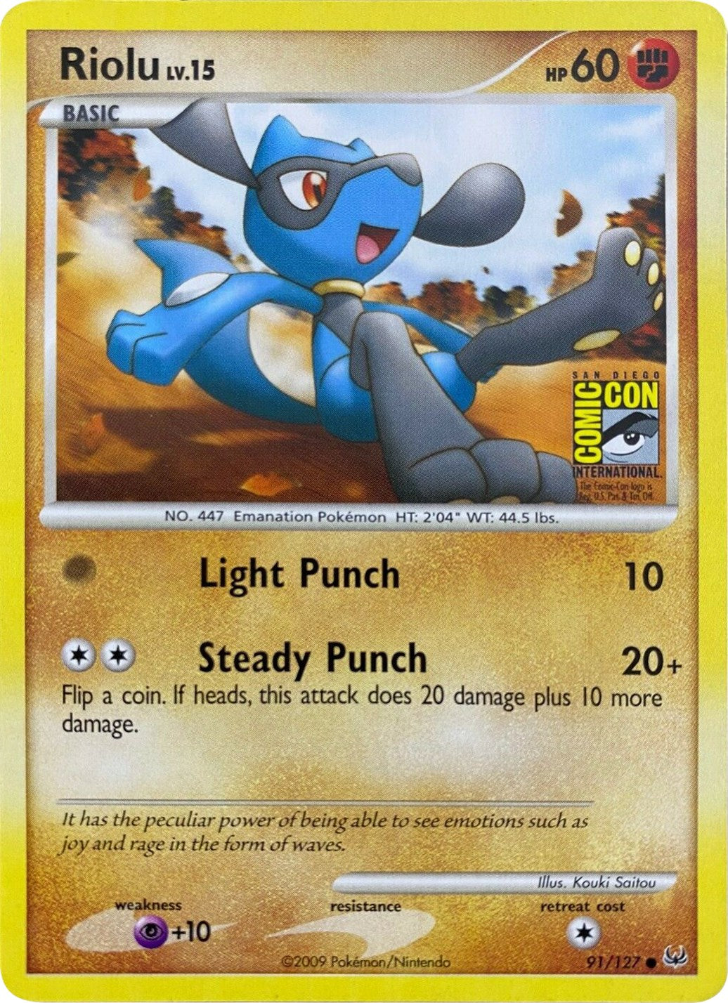 Riolu (91/127) (SDCC 2009) [Platinum: Base Set] | Gear Gaming Fayetteville