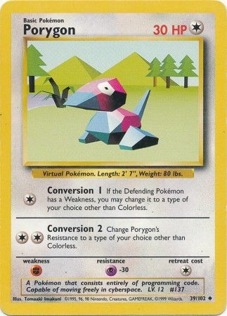 Porygon (39/102) [Base Set Unlimited] | Gear Gaming Fayetteville