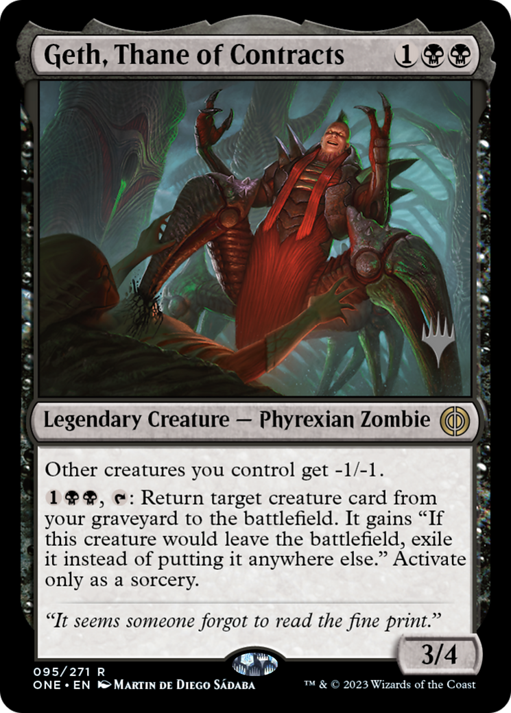 Geth, Thane of Contracts (Promo Pack) [Phyrexia: All Will Be One Promos] | Gear Gaming Fayetteville