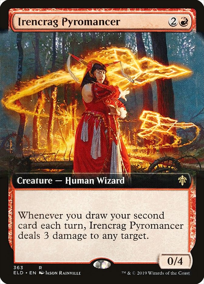 Irencrag Pyromancer (Extended Art) [Throne of Eldraine] | Gear Gaming Fayetteville