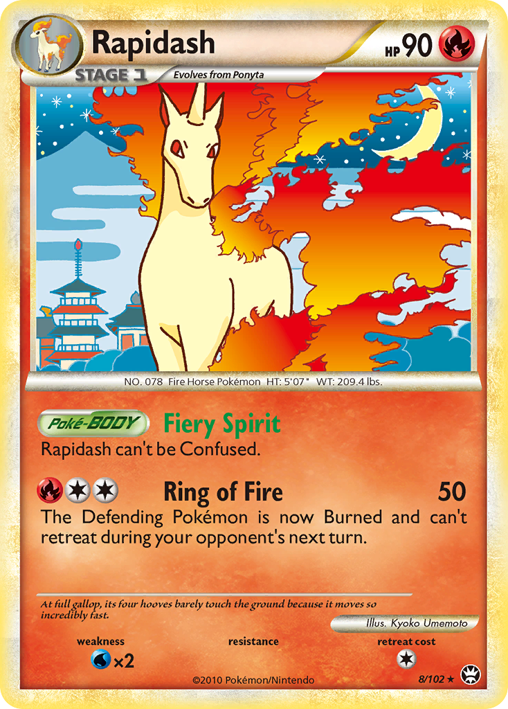 Rapidash (8/102) [HeartGold & SoulSilver: Triumphant] | Gear Gaming Fayetteville