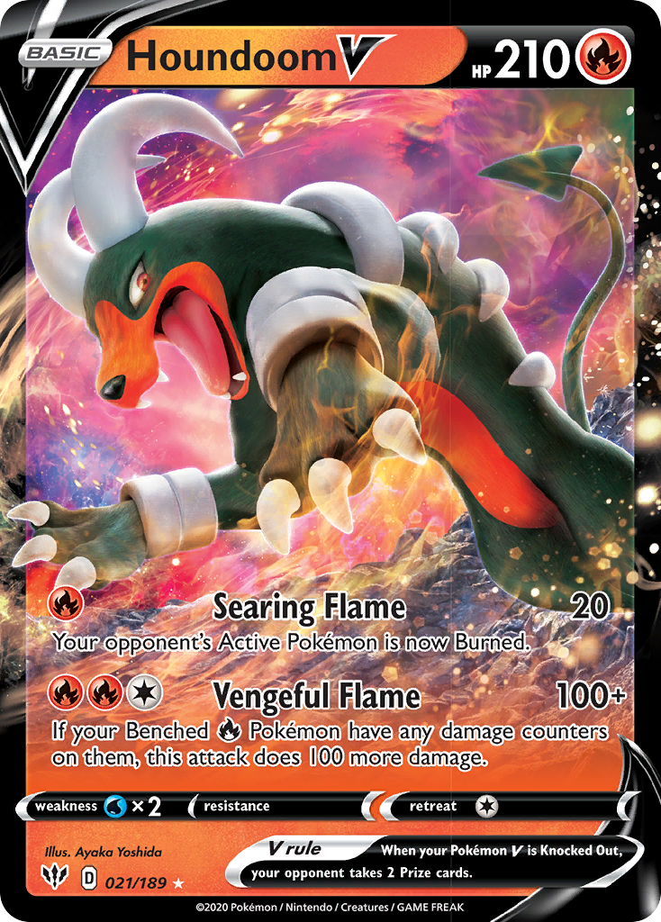 Houndoom V (021/189) [Sword & Shield: Darkness Ablaze] | Gear Gaming Fayetteville