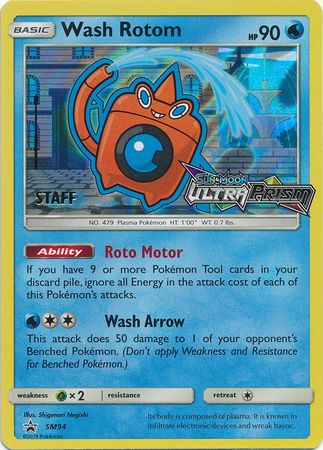 Wash Rotom (SM94) (Staff Prerelease Promo) [Sun & Moon: Black Star Promos] | Gear Gaming Fayetteville