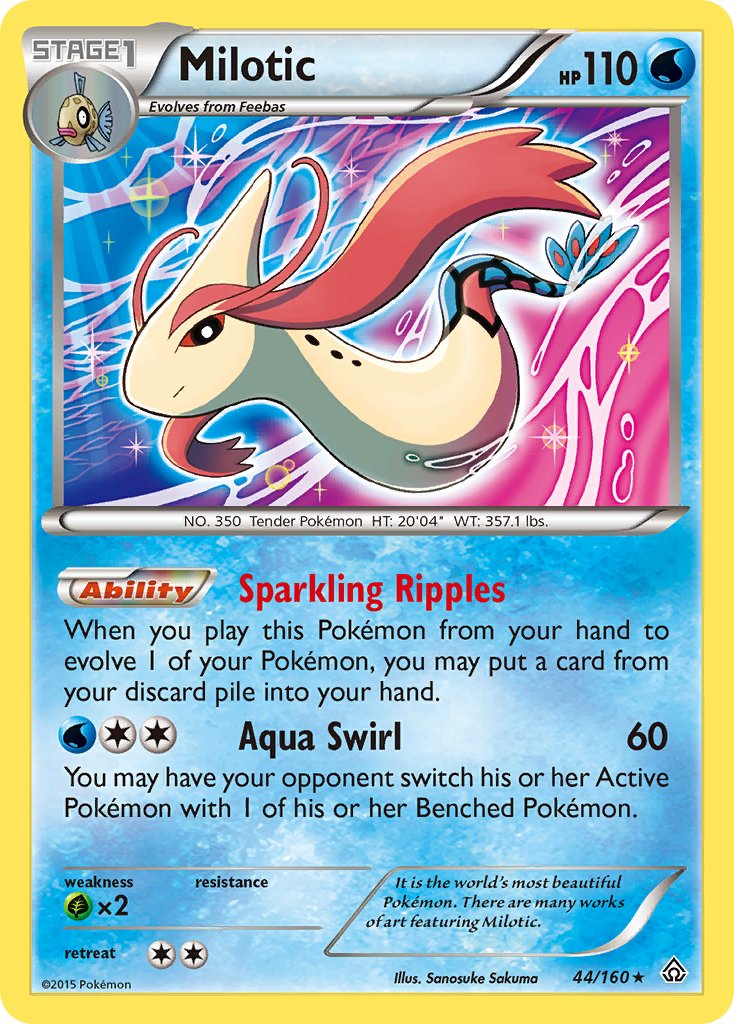 Milotic (44/160) (Theme Deck Exclusive) [XY: Primal Clash] | Gear Gaming Fayetteville