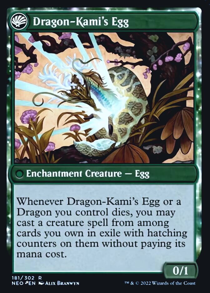 The Dragon-Kami Reborn // Dragon-Kami's Egg [Kamigawa: Neon Dynasty Prerelease Promos] | Gear Gaming Fayetteville