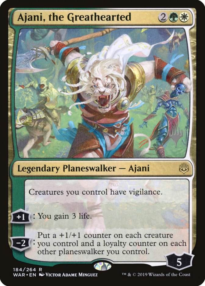 Ajani, the Greathearted (Promo Pack) [War of the Spark Promos] | Gear Gaming Fayetteville